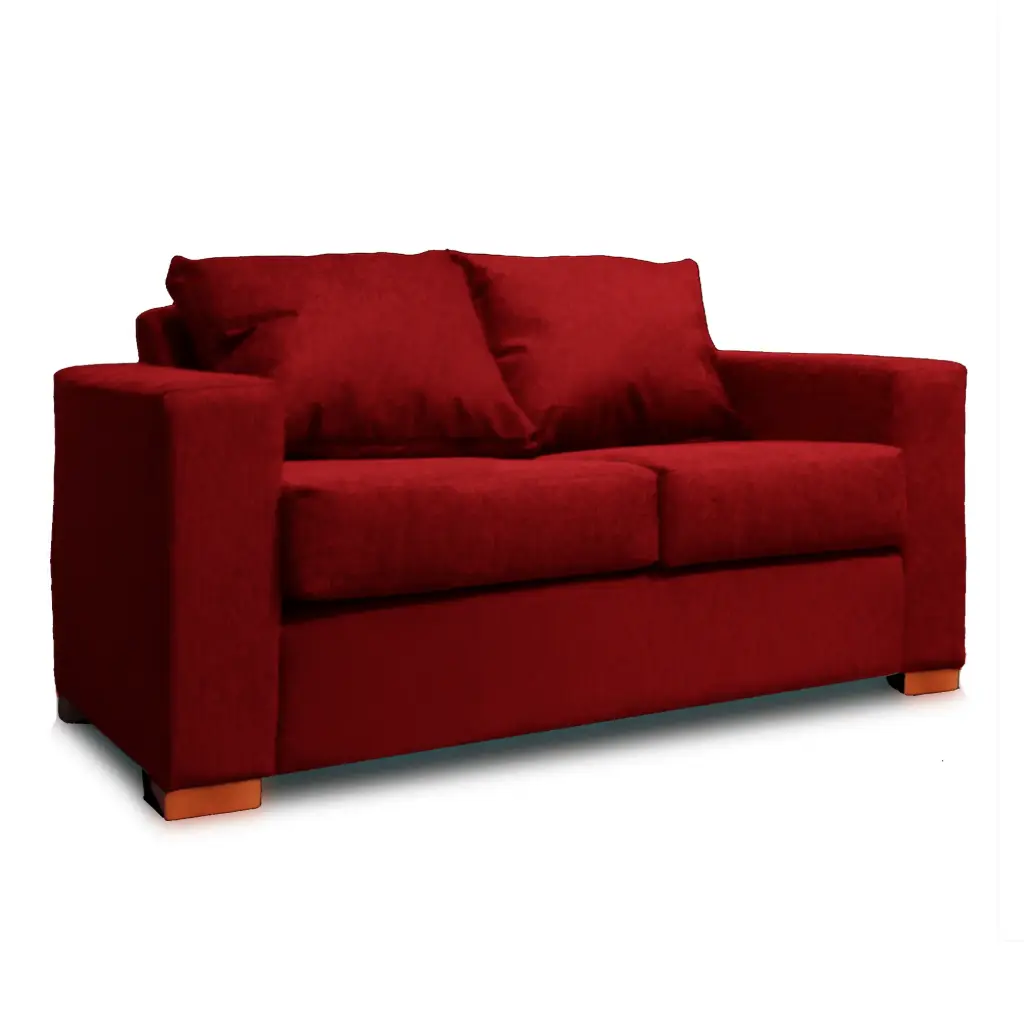 SOFA 2 CUERPOS ROJO DKORA MODELO CEDRIC