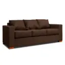 SOFA 3 CUERPOS CAFE DKORA MODELO CEDRIC