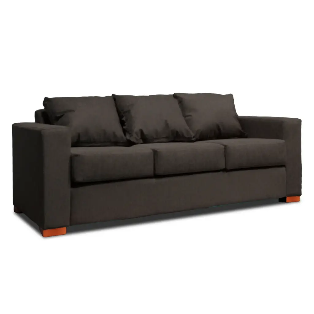 SOFA 3 CUERPOS GRIS DKORA MODELO CEDRIC