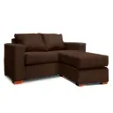 SOFA SECCIONAL DERECHO 2 CUERPOS CAFE DKORA MODELO LENA