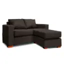 SOFA SECCIONAL DERECHO 2 CUERPOS GRIS DKORA MODELO LENA