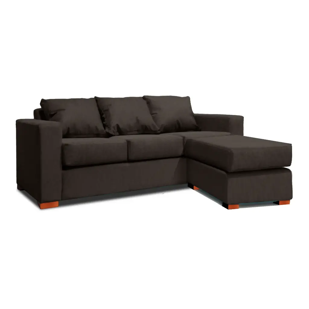 SOFA SECCIONAL DERECHO 3 CUERPOS GRIS DKORA MODELO LENA