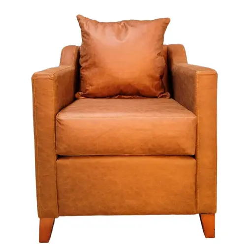 [DKO10211] SOFA 1 CUERPO EN COLOR CAFE CLARO GAMUZA DKORA MODELO ARES