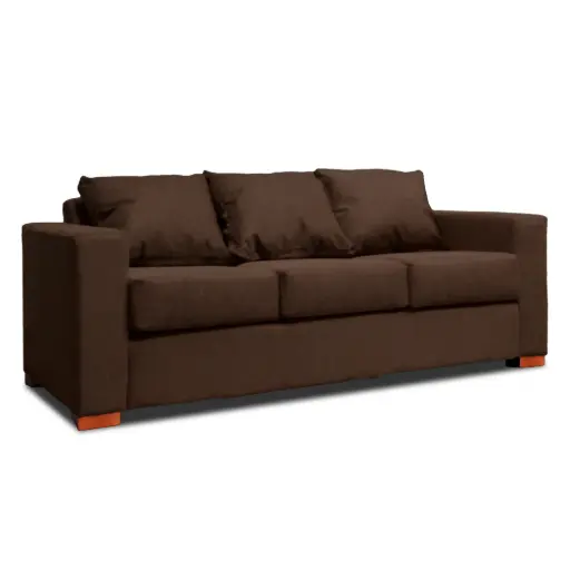 [DKO10435] SOFA 3 CUERPOS CAFE DKORA MODELO CEDRIC