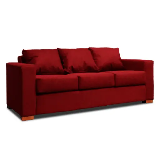 [DKO10431] SOFA 3 CUERPOS ROJO DKORA MODELO CEDRIC
