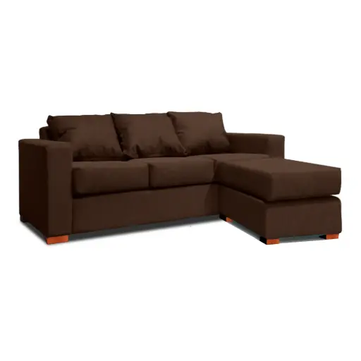[DKO104891] SOFA SECCIONAL DERECHO 3 CUERPOS CAFE DKORA MODELO LENA