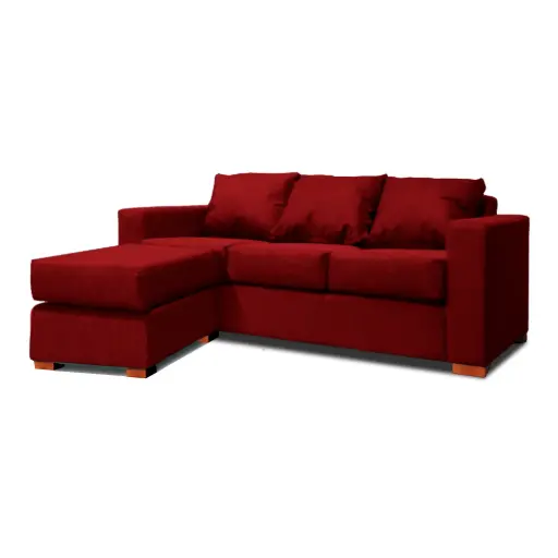 [DKO10527] SOFA SECCIONAL IZQUIERDO 3 CUERPOS ROJO DKORA MODELO LENA